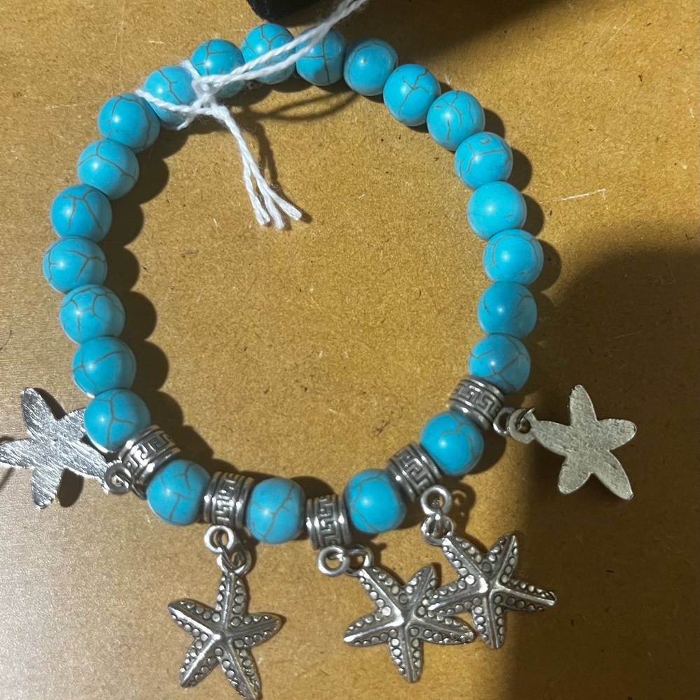 Turquoise starfish bracelet